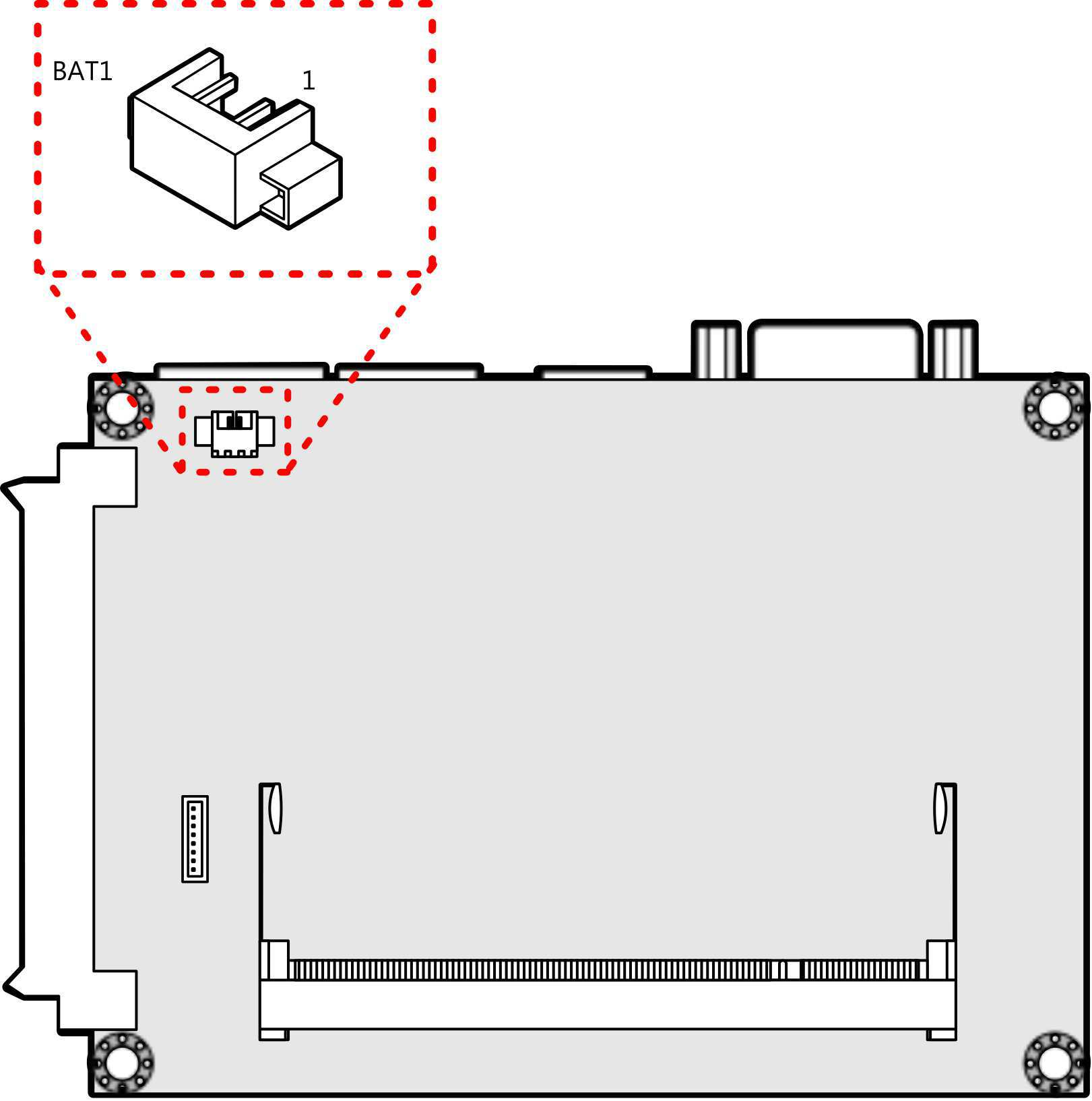 CMOS battery connector