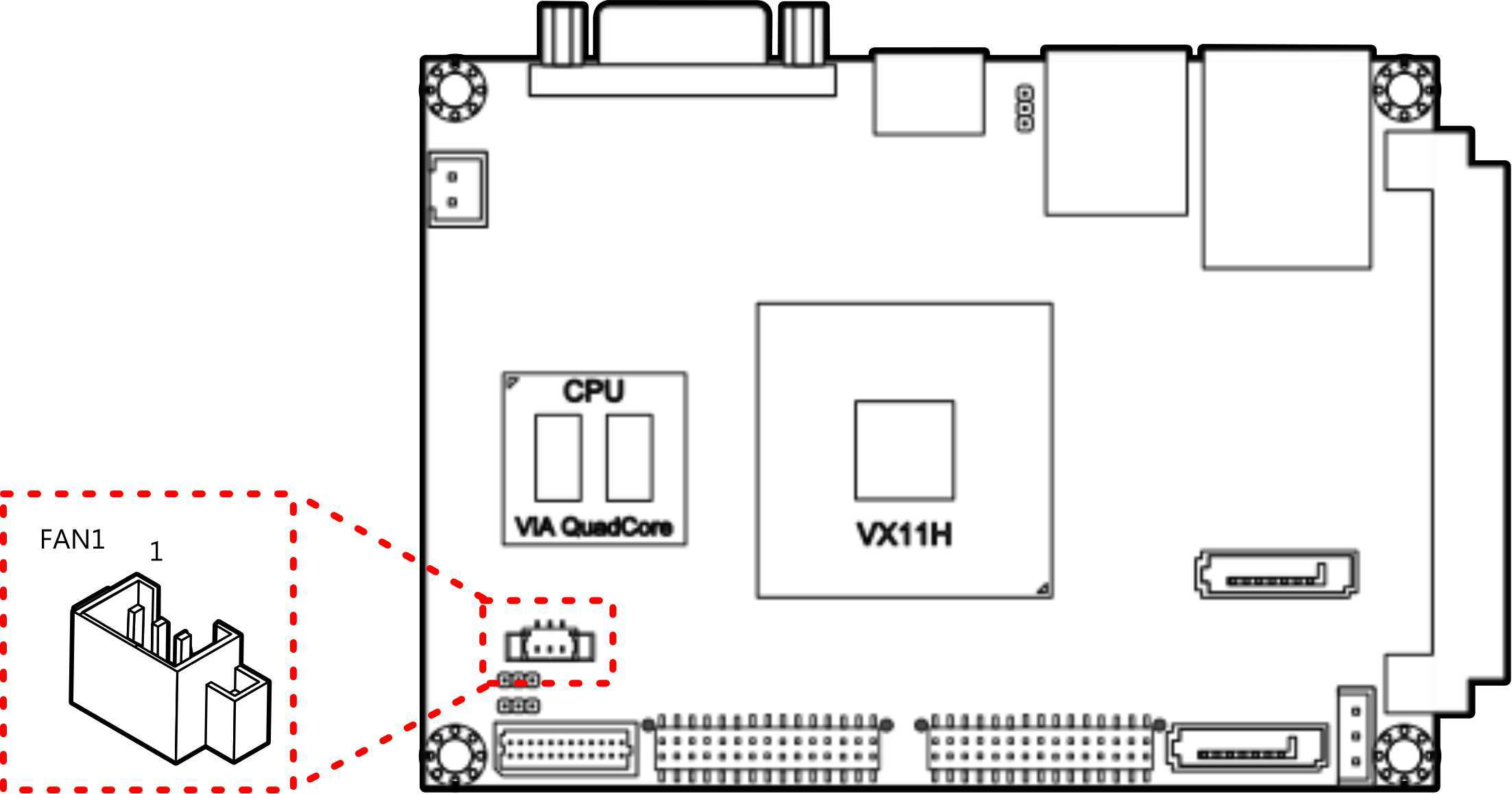 System/CPU fan connector